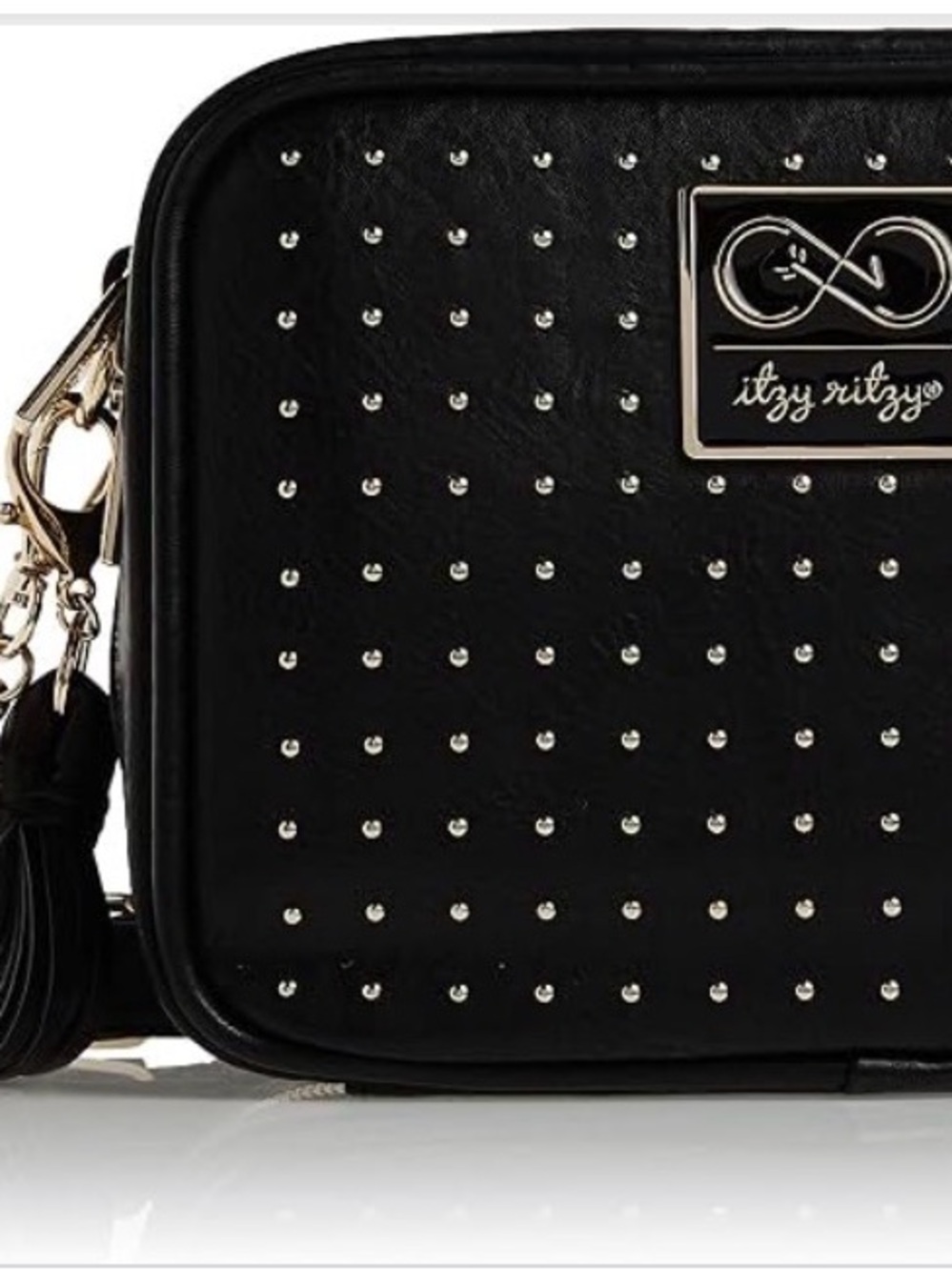 Itzy Ritzy Black Studded Crossbody Chelsea and Cole Collection
